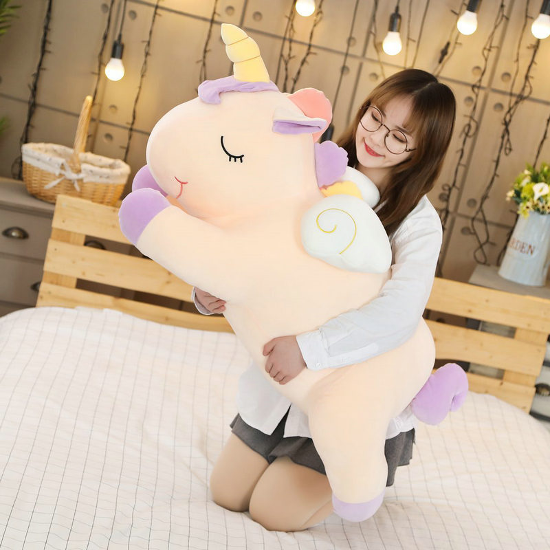 Kawaii40 80cm Giant Unicorn Plush Toy Soft Stuffed Unicorn Cute Dolls Animal Horse Toys For Children 1