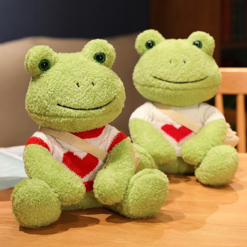 New Products 25cm Lovely Frog Stuffed Animal Plush Toy Multiple